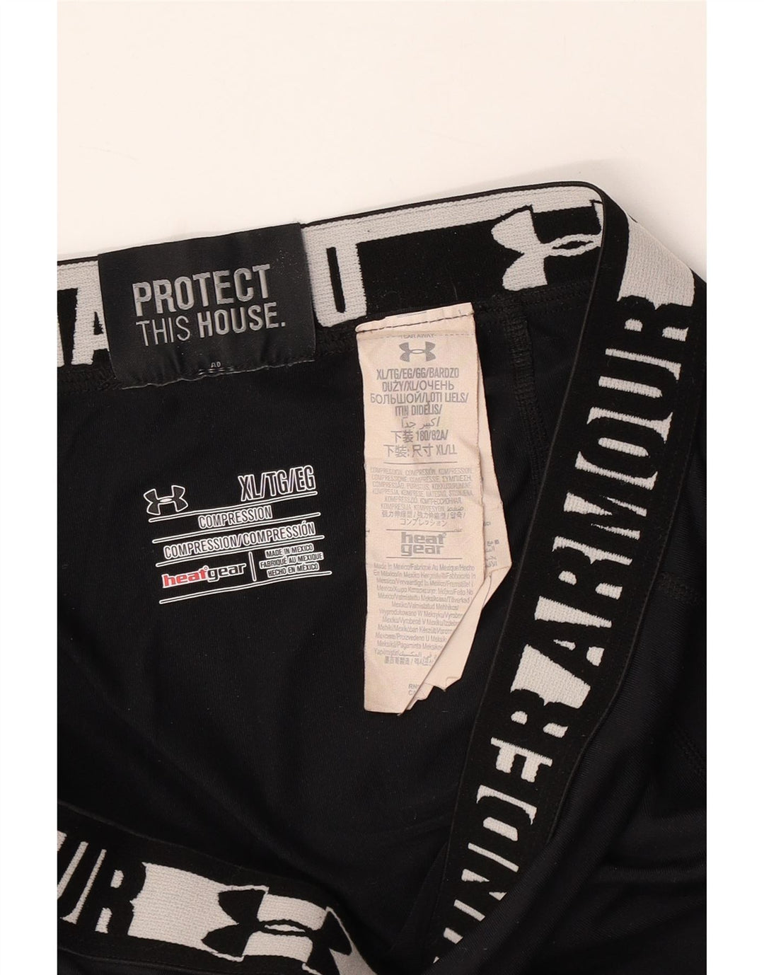 UNDER ARMOUR Damen Heat Gear Graphic Leggings UK 18 XL Schwarz Farbblock