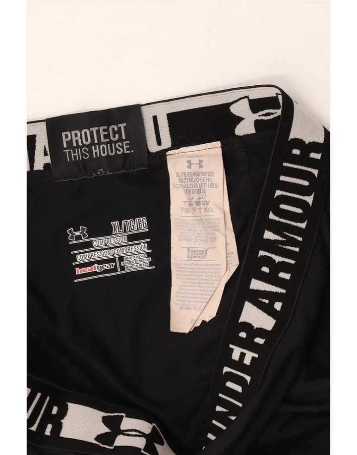 UNDER ARMOUR Damen Heat Gear Graphic Leggings UK 18 XL Schwarz Farbblock