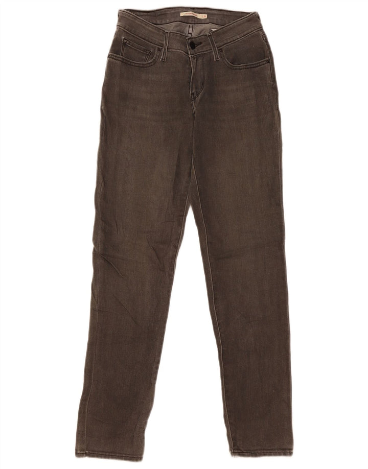 Levi's Damen 511 Curvy Skinny Jeans W27 L30 Graue Baumwolle