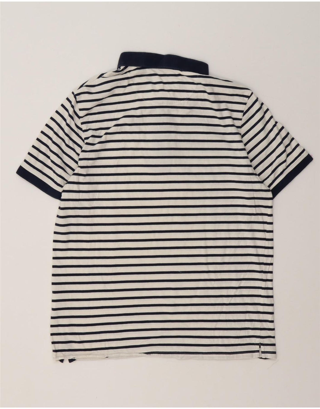 Lyle & Scott Herren-Poloshirt, groß, weiß gestreift, Baumwolle