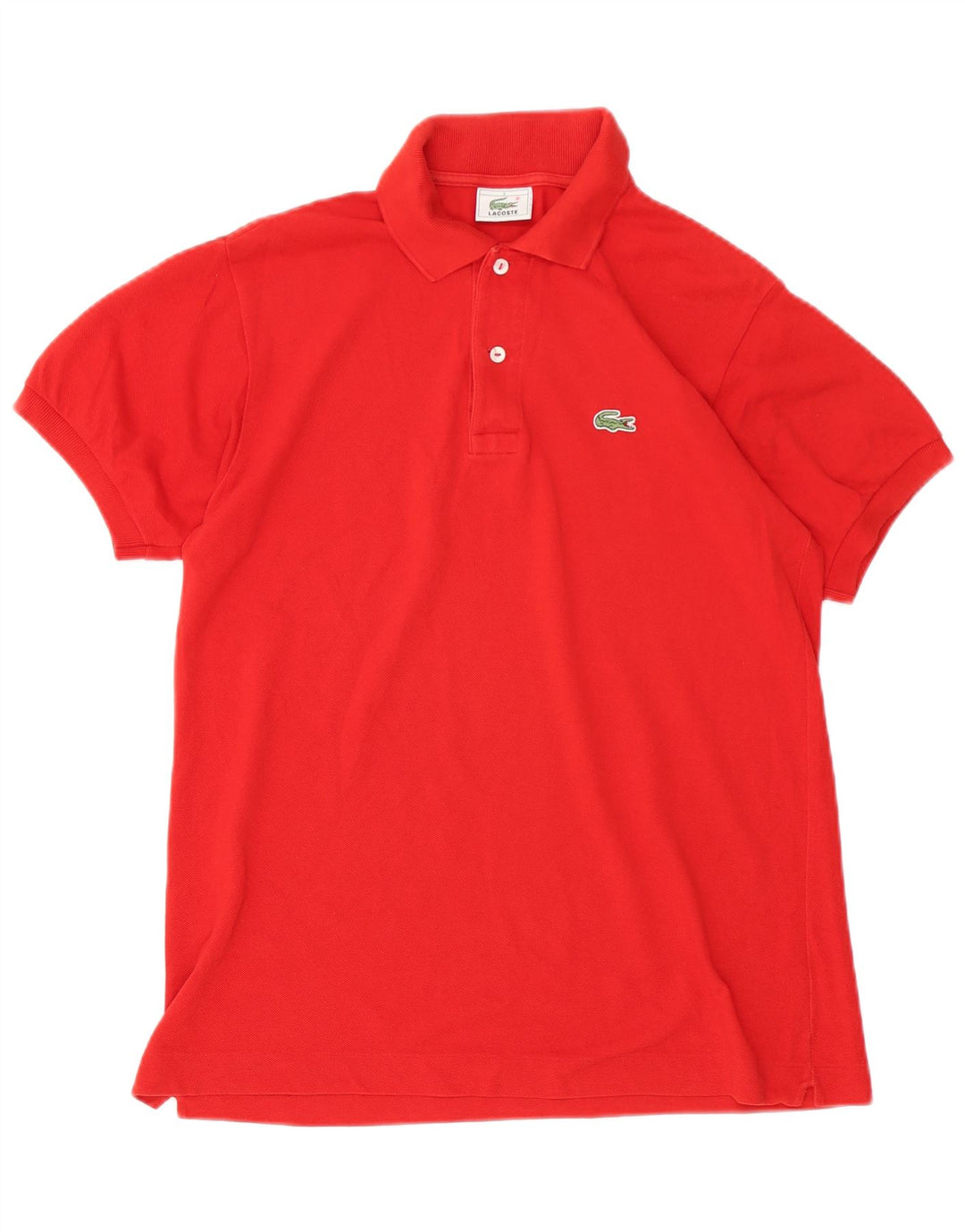 Lacoste Herren-Poloshirt, Größe 3, klein, rote Baumwolle