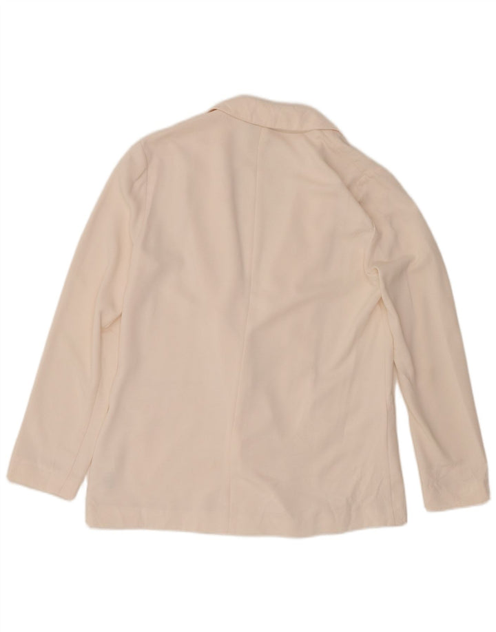 Topshop Damen-Blazer mit 1 Knopf, übergroß, Gr. 8, gebrochenes Weiß