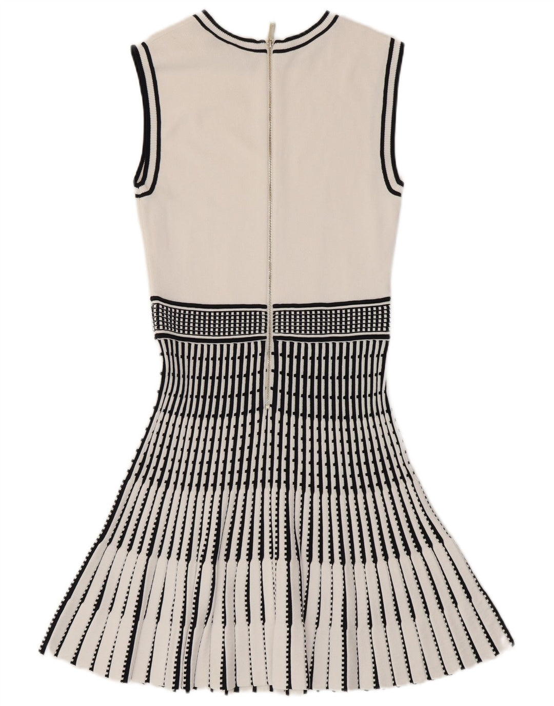Ärmelloses Meerjungfrauenkleid für Damen von Ted Baker, Größe 2, klein, weiß gestreift