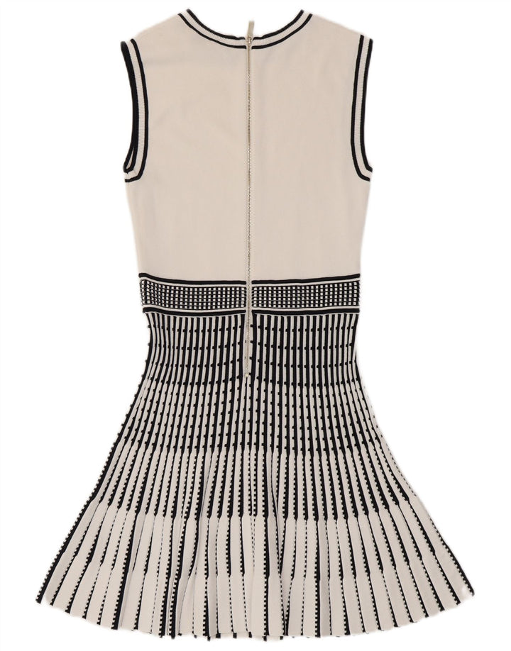 Ärmelloses Meerjungfrauenkleid für Damen von Ted Baker, Größe 2, klein, weiß gestreift