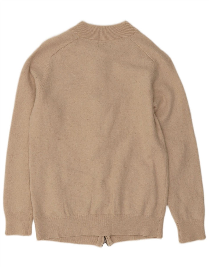 Massimo Dutti Damen Strickjacke UK 12 Mittelbeige Wolle