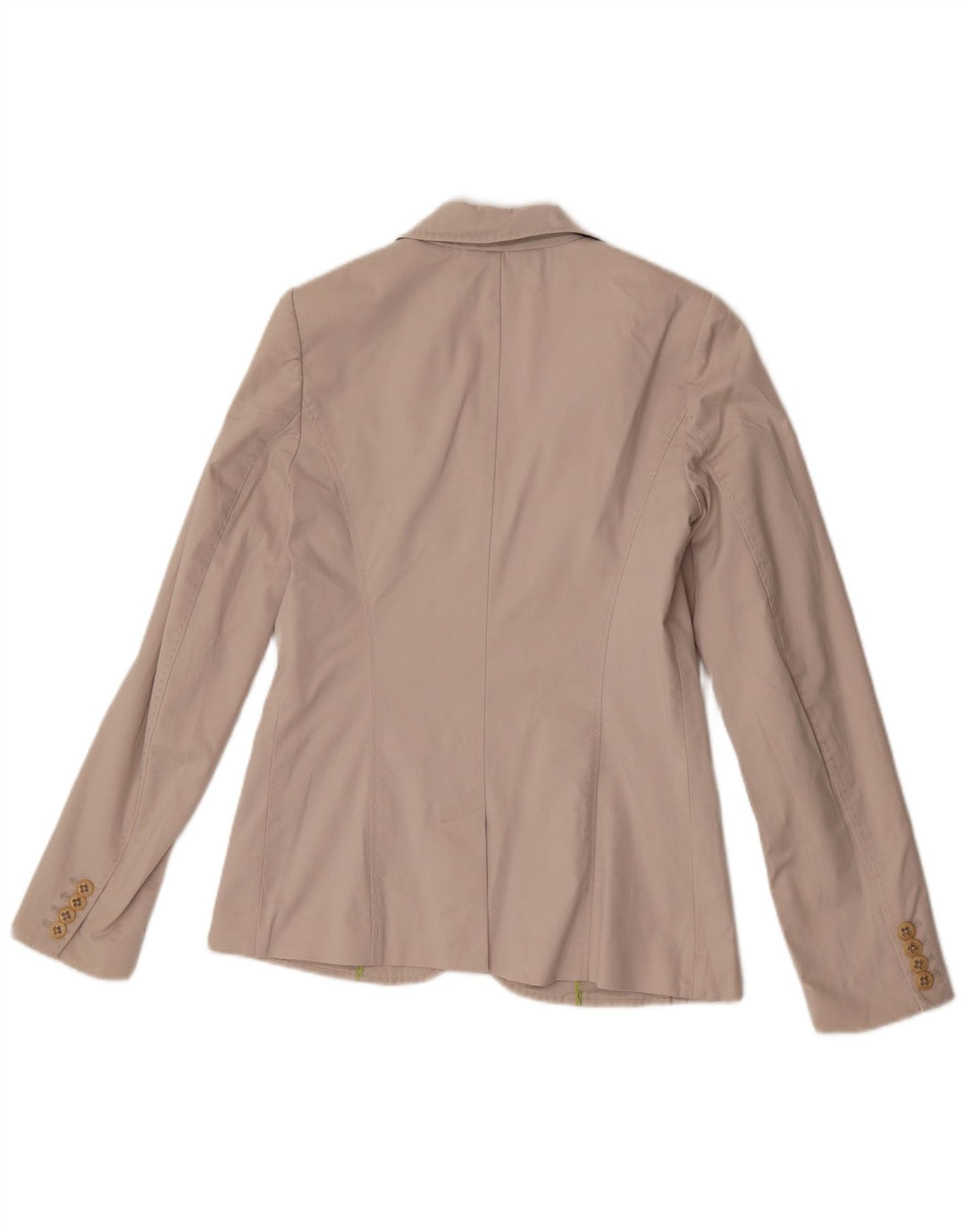 Tommy Hilfiger Damen-Blazer mit 2 Knöpfen, Gr. 8, Größe S, cremefarbene Baumwolle