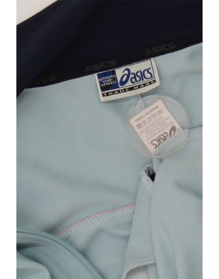 Asics Herren-Trainingsanzug-Top-Jacke aus mittelblauem Colourblock-Polyester