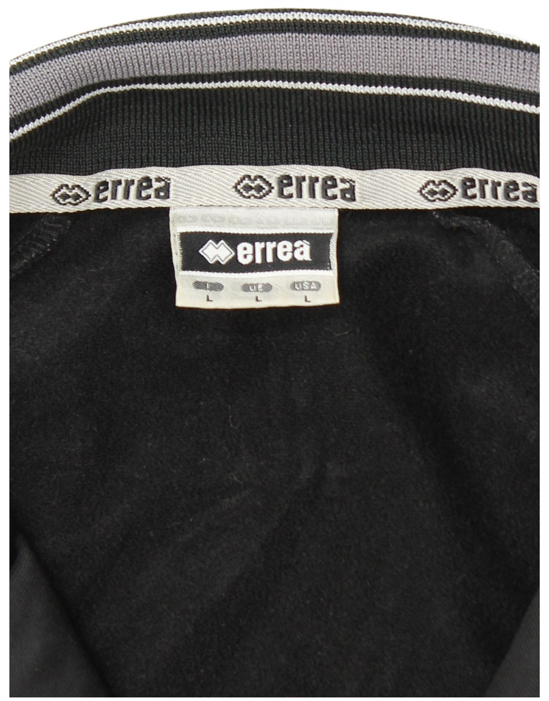 ERREA Herren-Trainingsanzug-Oberteil, Jacke, groß, schwarzes Farbblock-Polyester