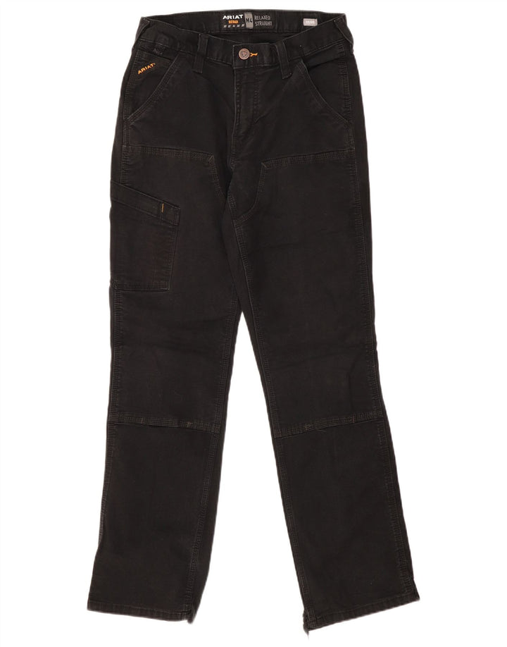 ARIAT Herren-Cargohose mit entspannter Passform, gerade Passform, W29, L32, schwarze Baumwolle