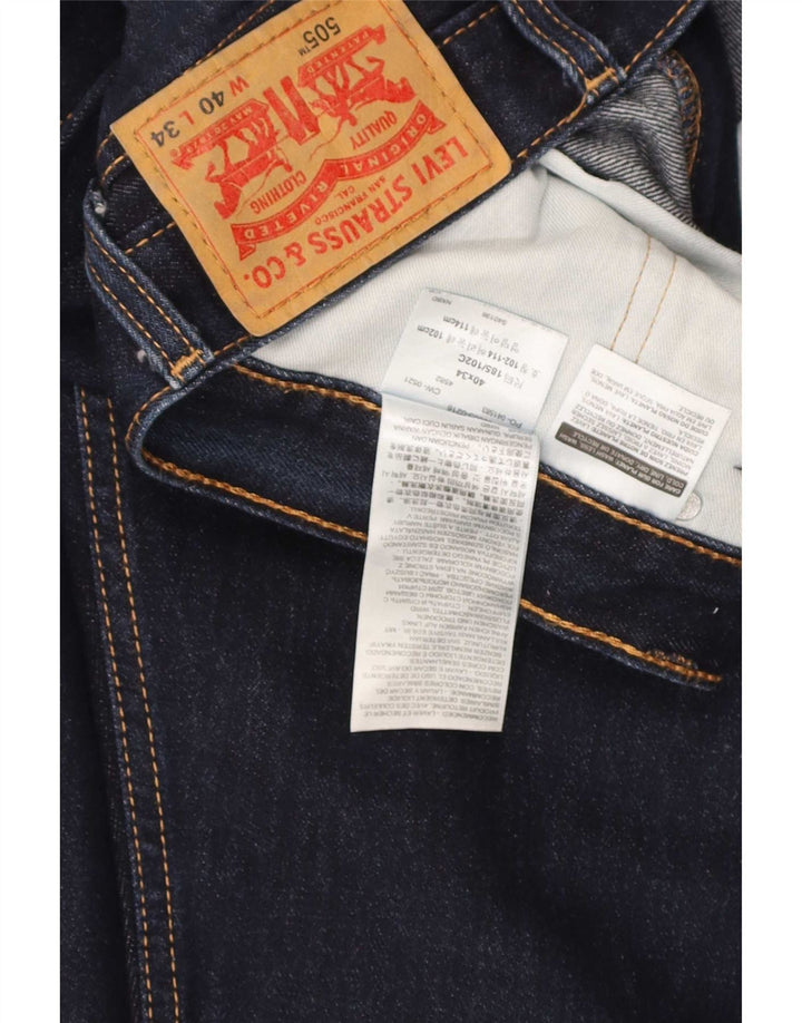 Levi's Herren 505 Straight Jeans W40 L29 Marineblau Baumwolle