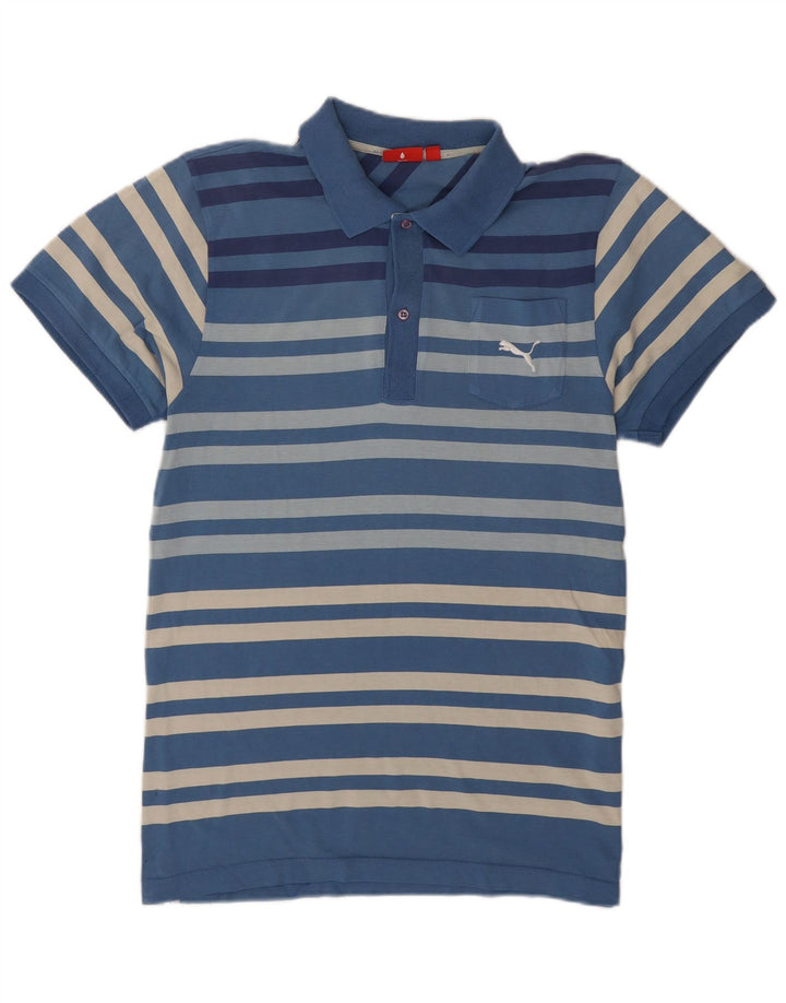 Puma Herren Poloshirt Mittelblau gestreift