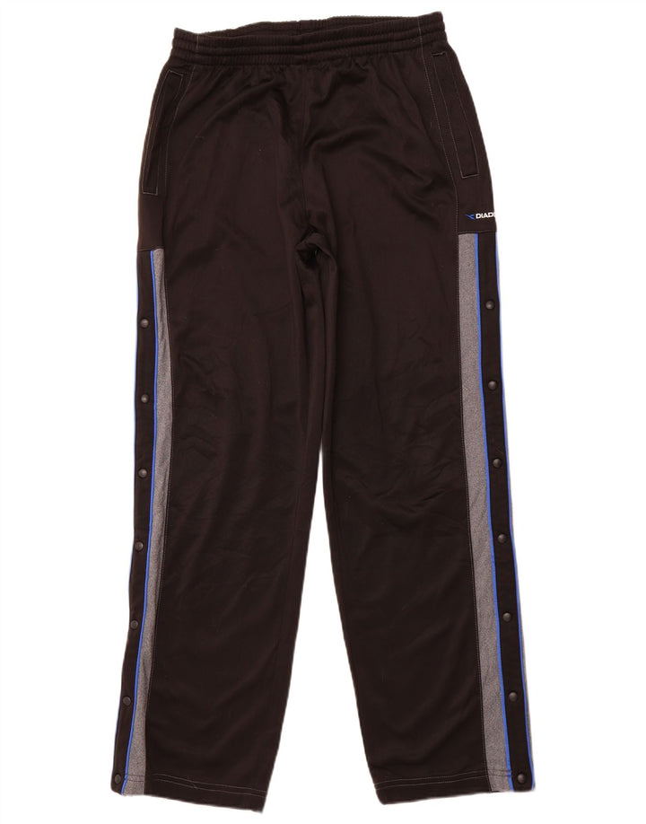 DIADORA Herren-Trainingshose, Größe 40, Größe L, Schwarz, Colourblock-Polyester