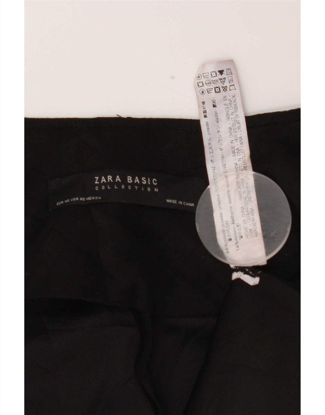Zara Damen-Blazer, übergroß, 3/4-Ärmel, offen, Gr. 6, XS, Schwarz, Polyester