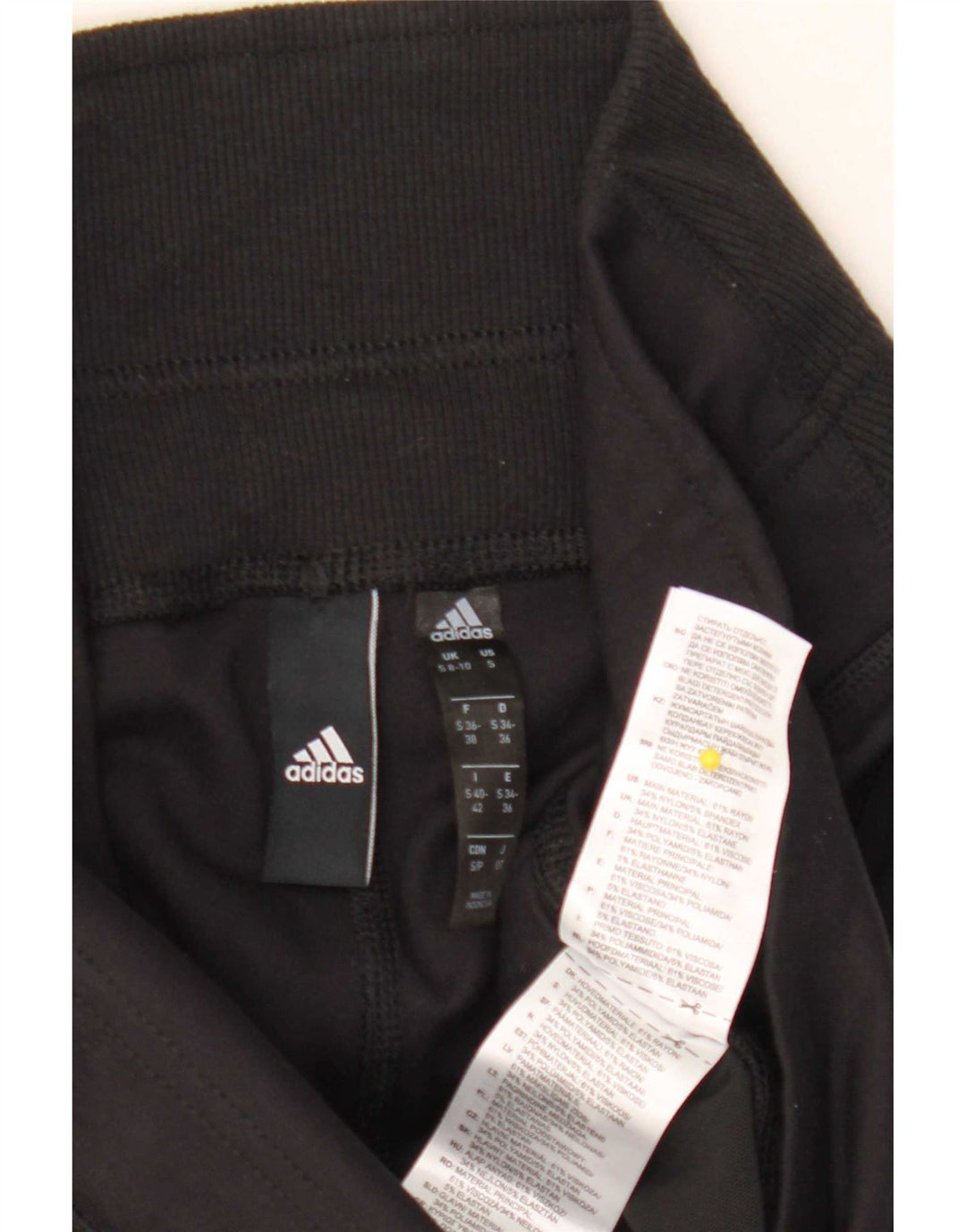 Adidas Damen Trainingshose UK 8/10 Small Schwarz Rayon