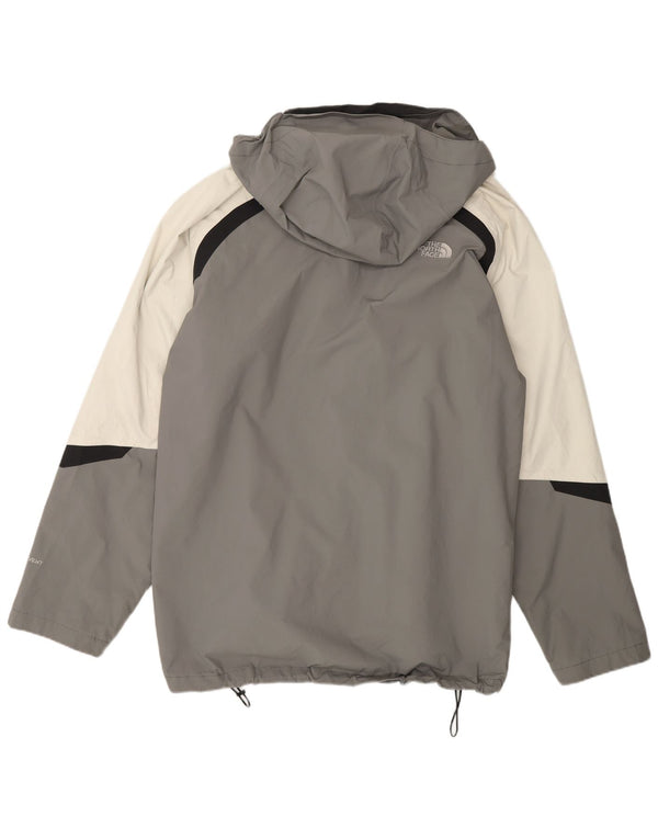 The North Face Herren-Regenjacke mit Kapuze, UK 42, XL, graues Colourblock-Nylon