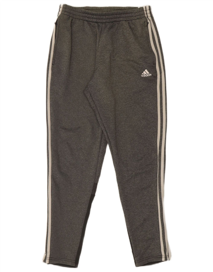 Adidas Herren-Trainingshose aus mittelgrauem Polyester
