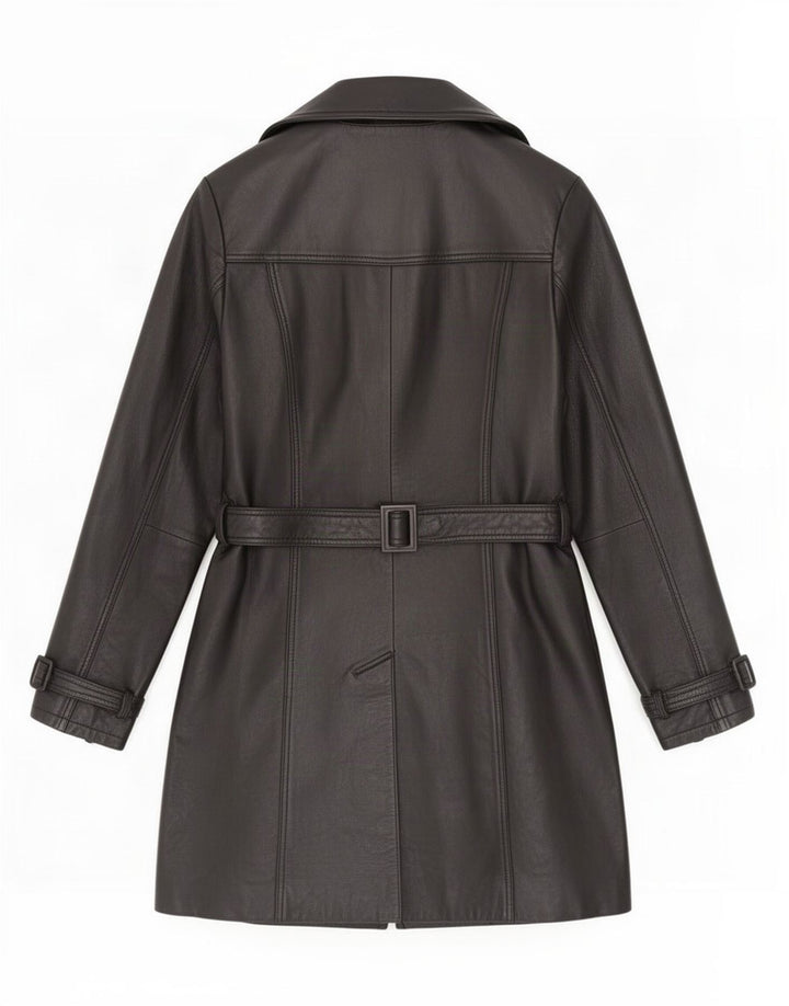 Conbipel Damen Ledermantel IT 48 XL Schwarz