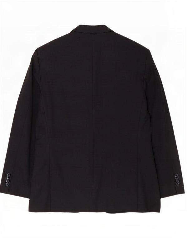 Marks & Spencer Herren-Blazer mit 2 Knöpfen, UK 44, XL, schwarze Wolle