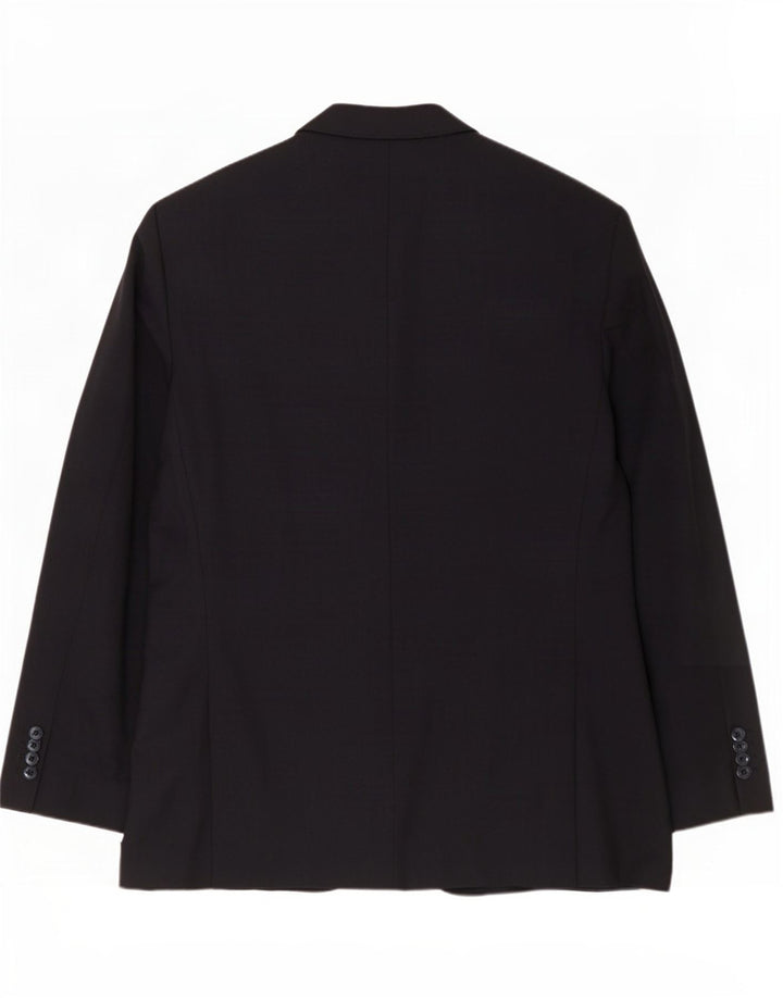 Marks & Spencer Herren-Blazer mit 2 Knöpfen, UK 44, XL, schwarze Wolle