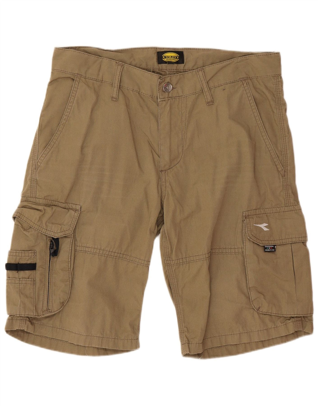 Diadora Herren Cargoshorts Medium W32 Khaki Baumwolle