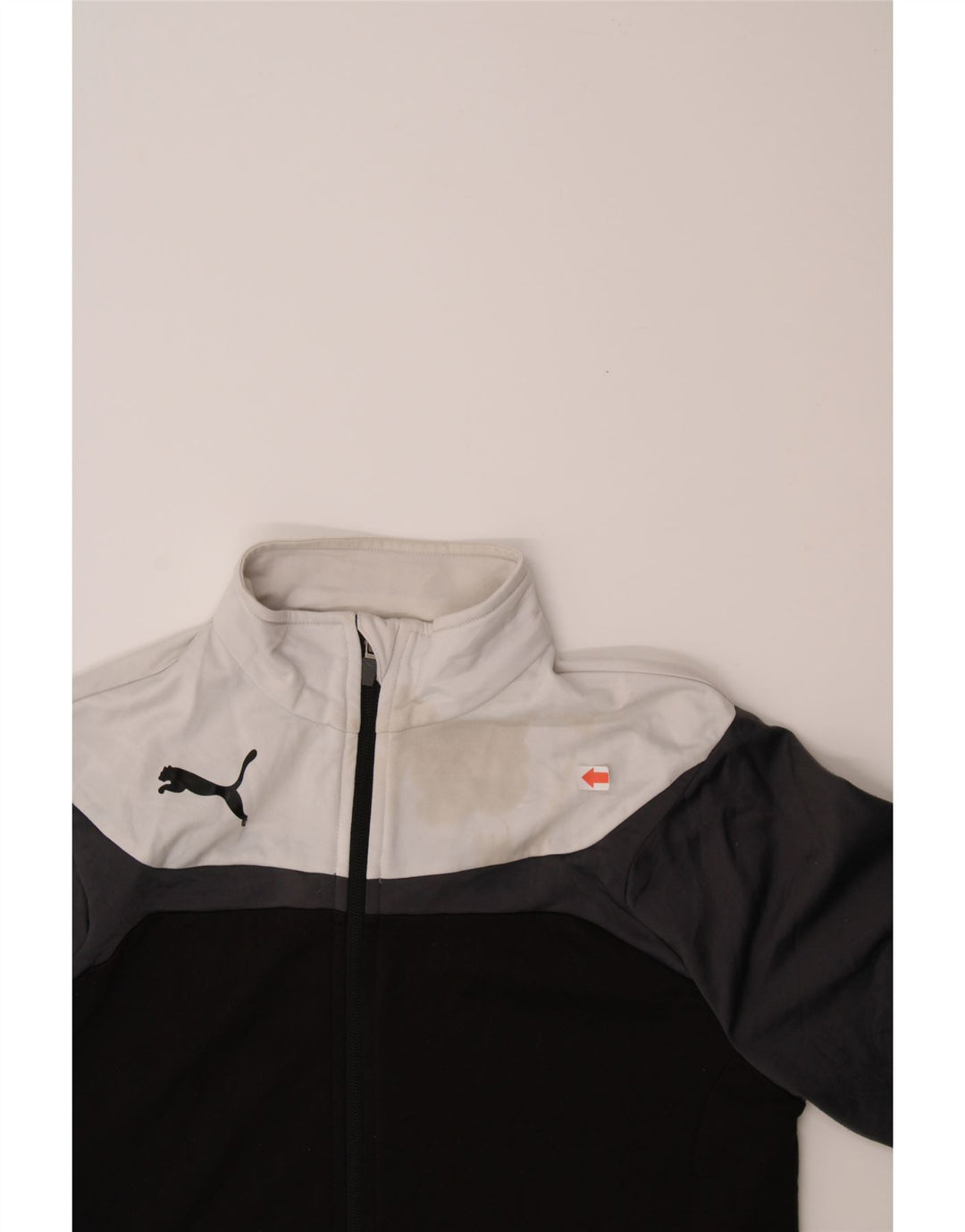 PUMA Boys Tracksuit Top Jacket 13-14 Years XL Black Colourblock Polyester Vintage Puma and Second-Hand Puma from Messina Hembry 