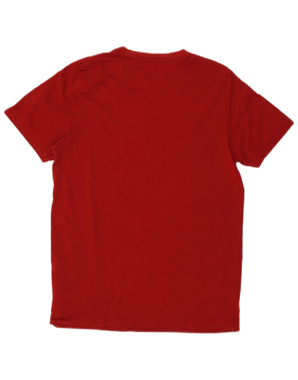 Puma Herren Grafik T-Shirt Top Small Rot Baumwolle