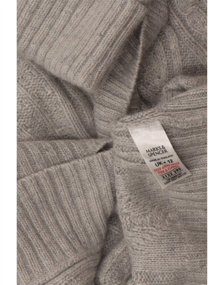 Marks & Spencer Damen-Cardigan-Pullover UK 12 Mittelgraues Acryl