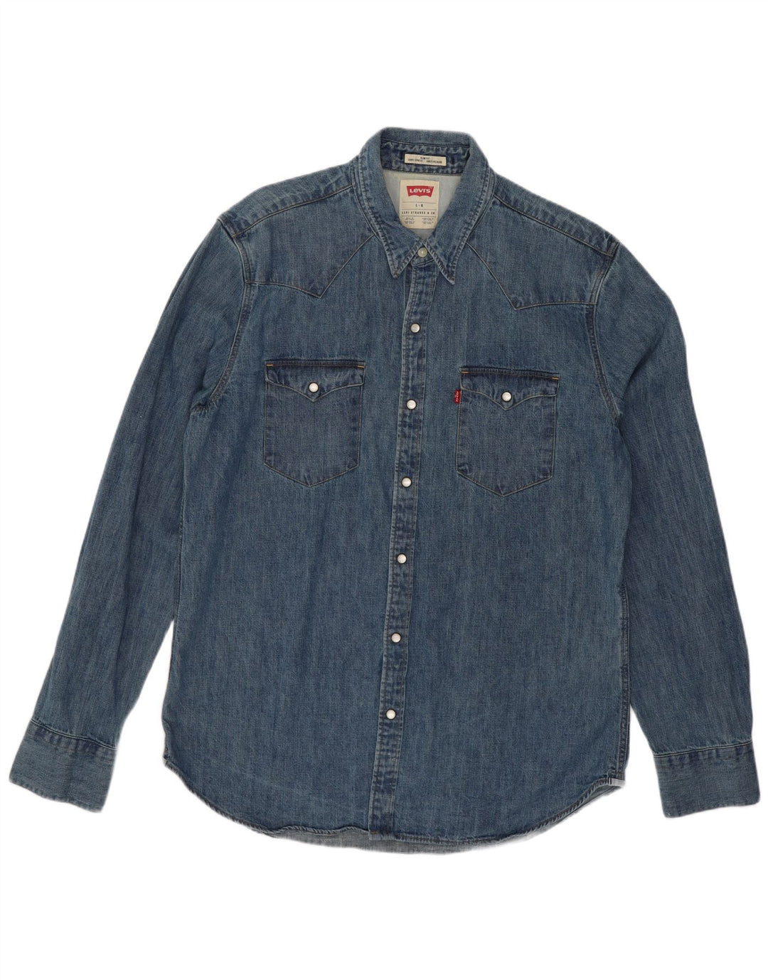 Levi's Herren-Jeanshemd mit schmaler Passform, große blaue Baumwolle