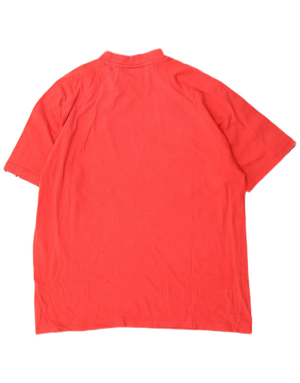 Kappa Herren-T-Shirt mit Grafik, groß, rot, Colourblock-Baumwolle