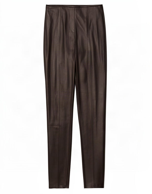 Zara Skinny-Hose aus Kunstleder für Damen, Größe S, W26, L29, Schwarz, Polyurethan