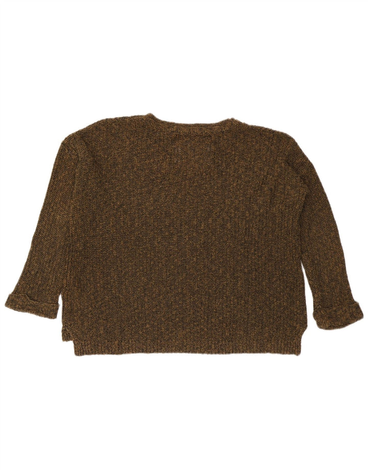 Superdry Damen Übergroßer Pullover mit U-Boot-Ausschnitt, UK 14, Mittelkhaki