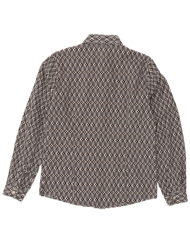 ALTATENSIONE Herrenhemd Medium Schwarz Geometrisch
