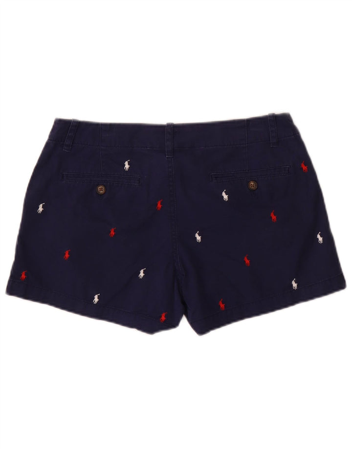 POLO RALPH LAUREN Damen Chinoshorts US 0 XS W30 Marineblau gepunktet