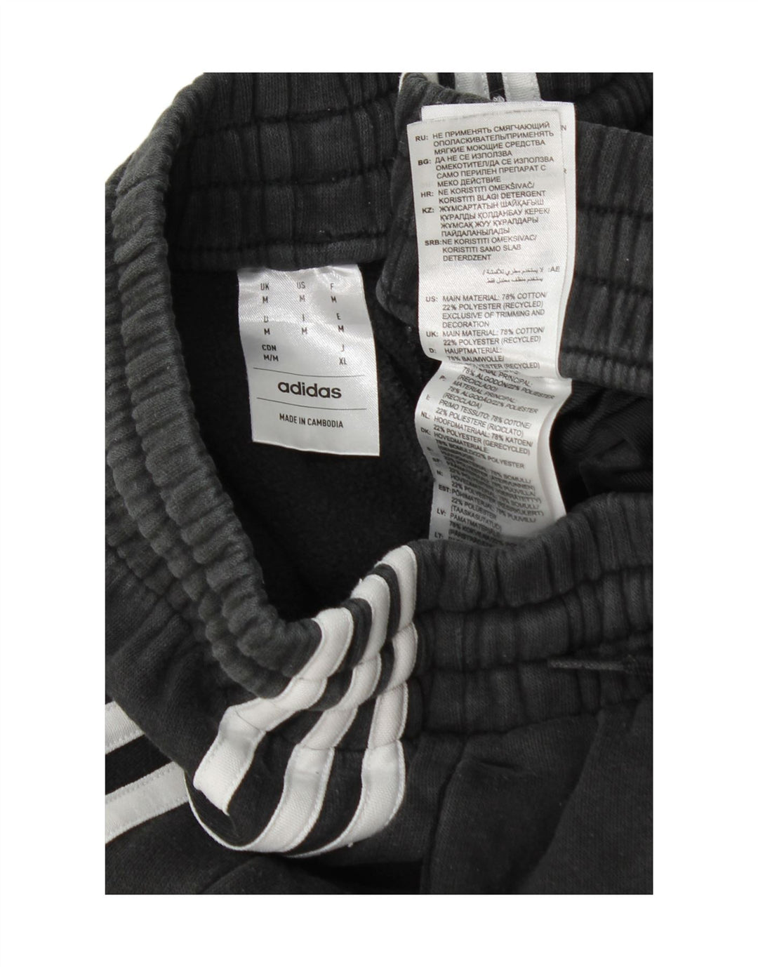 Adidas Herren-Trainingshose, Jogginghose, mittelschwarz, Baumwolle