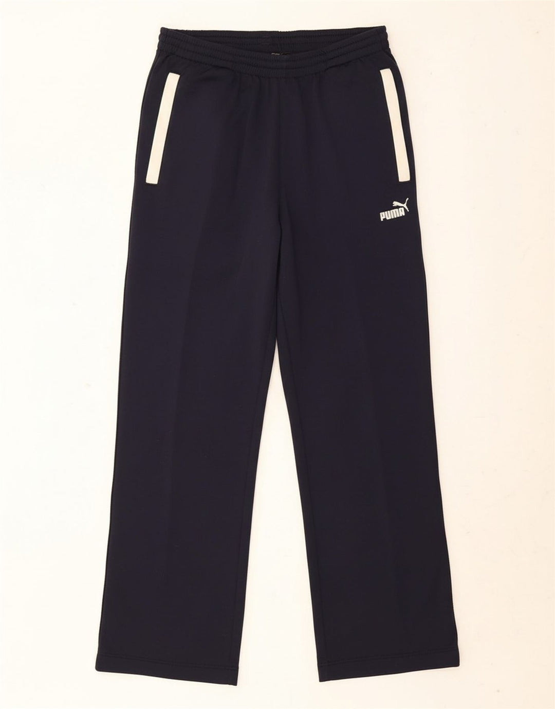 PUMA Mens Tracksuit Trousers Medium  Navy Blue Polyester