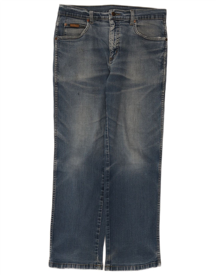 Wrangler Herren Texas Stretch Straight Jeans W32 L30 Blaue Baumwolle