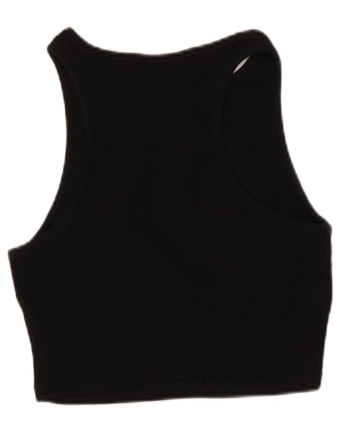 Zara Damen Ärmelloses Crop Top UK 14 Large Schwarz