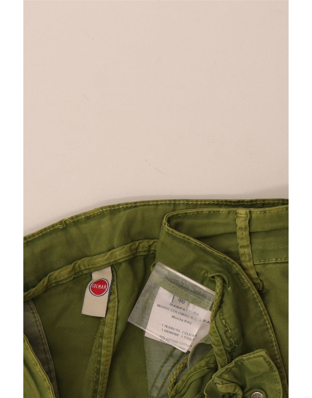 Colmar Herren Cargoshorts IT 46 Small W29 Grüne Baumwolle