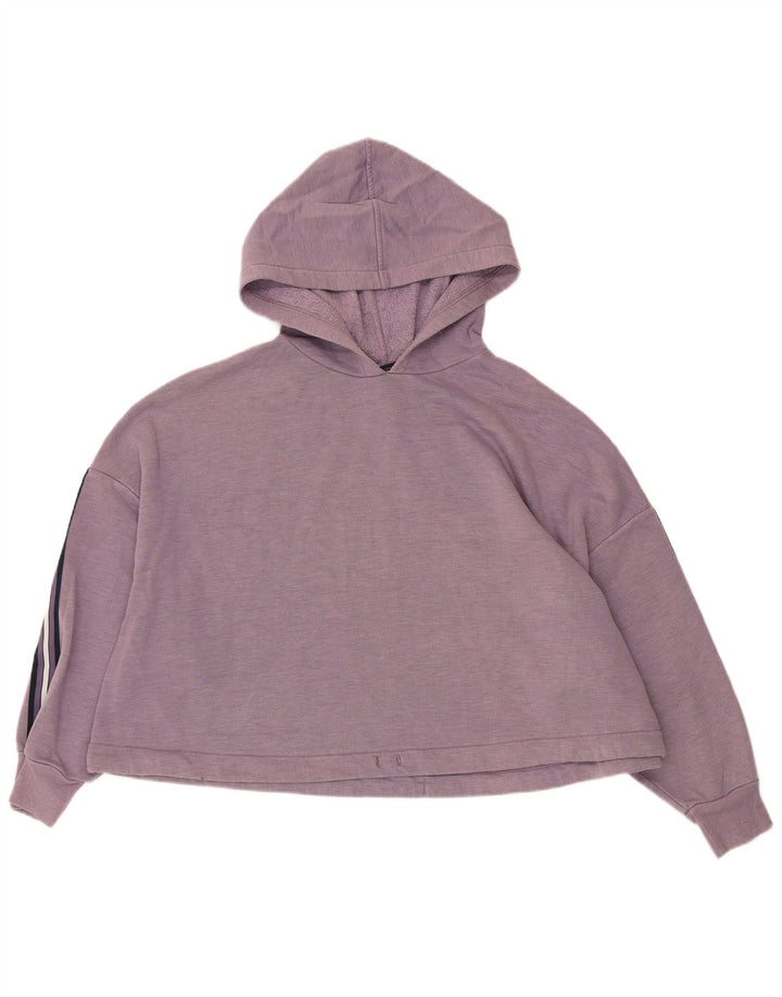 Marks & Spencer Damen Übergroßer Kapuzenpullover UK 16 Large Lila Polyester