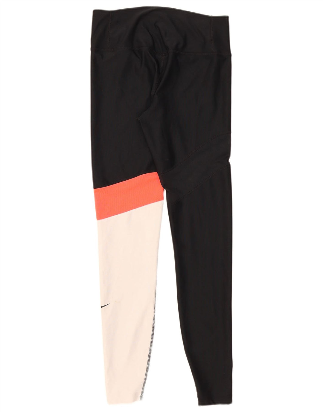 Nike Damen Dri Fit Leggings UK 10 Small Schwarz Colourblock Polyester