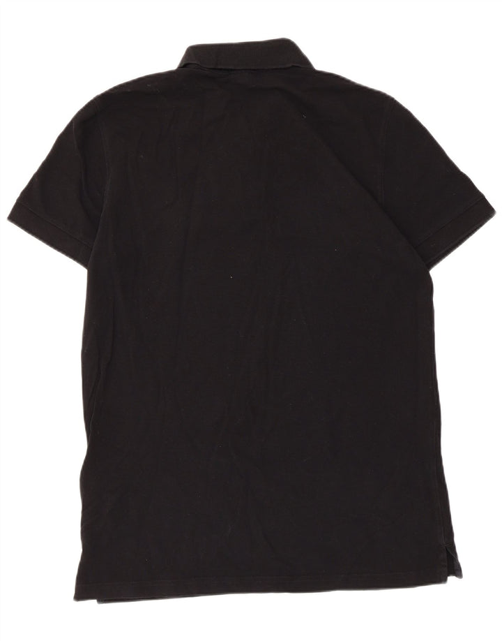 Hugo Boss Herren-Poloshirt, groß, schwarze Baumwolle