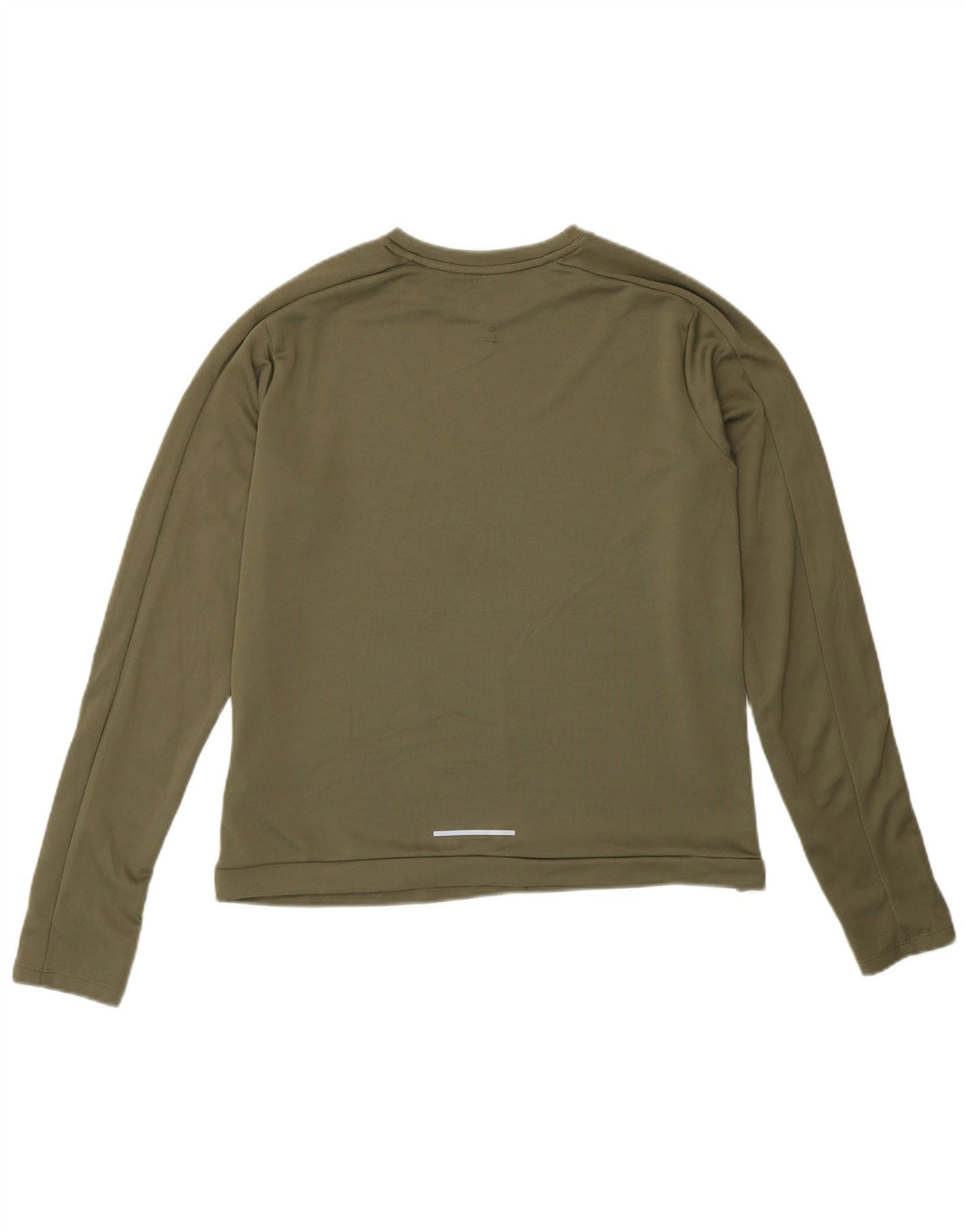 Nike Damen Dri Fit Top Langarm UK 14 Medium Khaki Polyester
