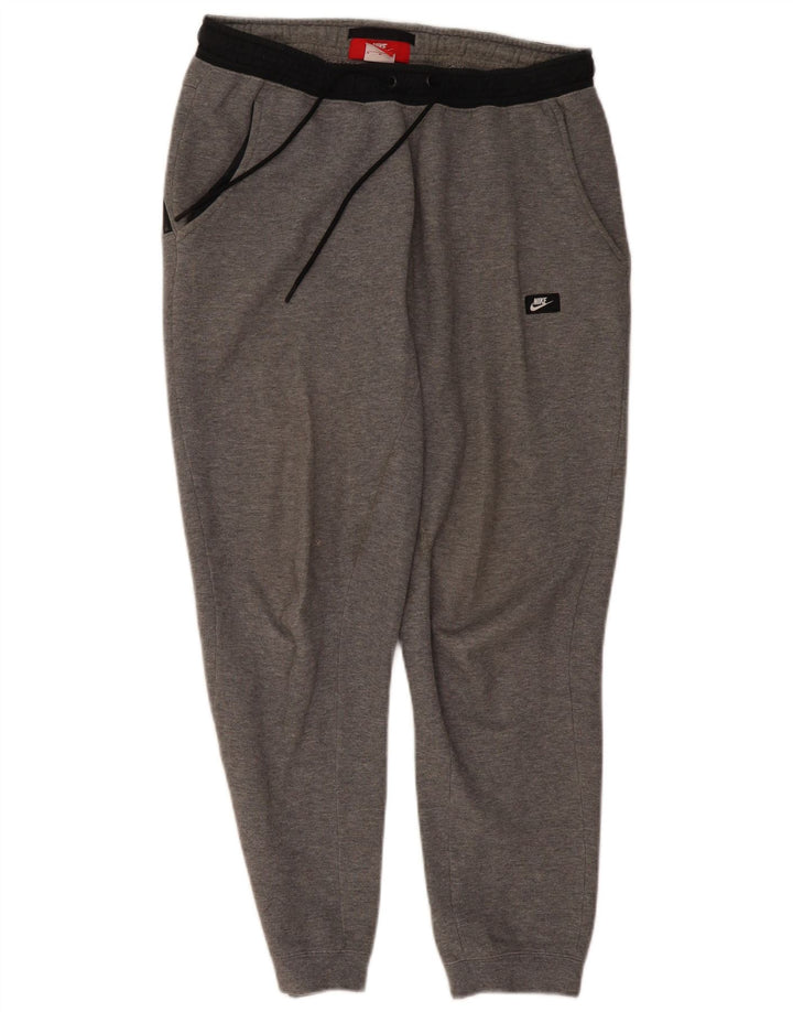 NIKE Herren-Trainingshose, Jogginghose, mittelgraue Baumwolle