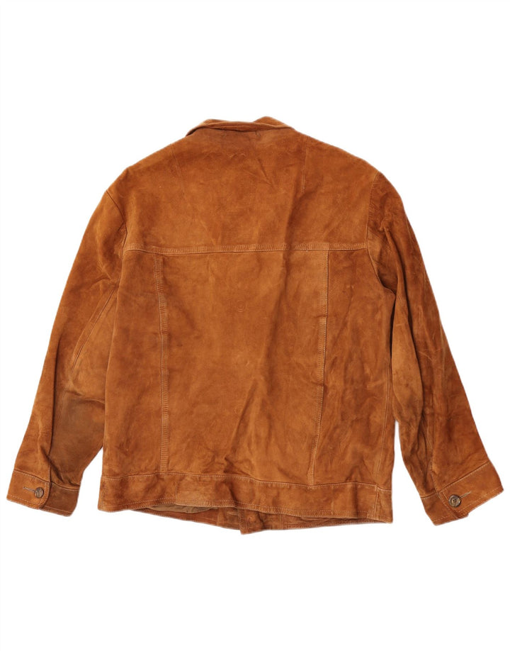Vintage Herren Wildlederjacke IT 50 Large Brown