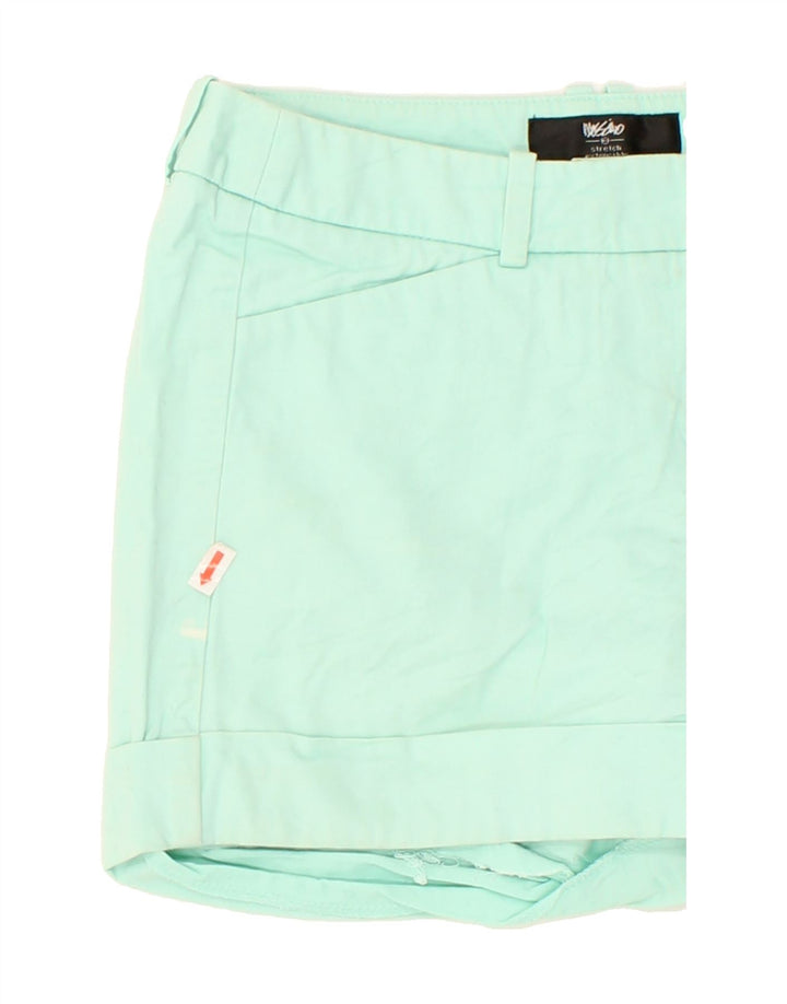 MOSSIMO Womens Stretch Chino Shorts US 2 XS W28 Turquoise Cotton Vintage Mossimo and Second-Hand Mossimo from Messina Hembry 
