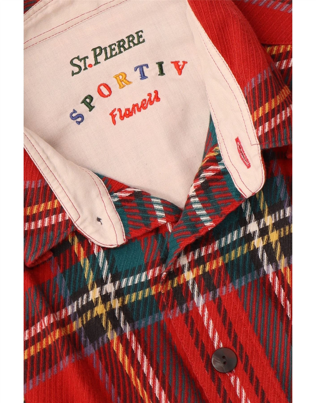 VINTAGE Herren Flanellhemd groß rot kariert