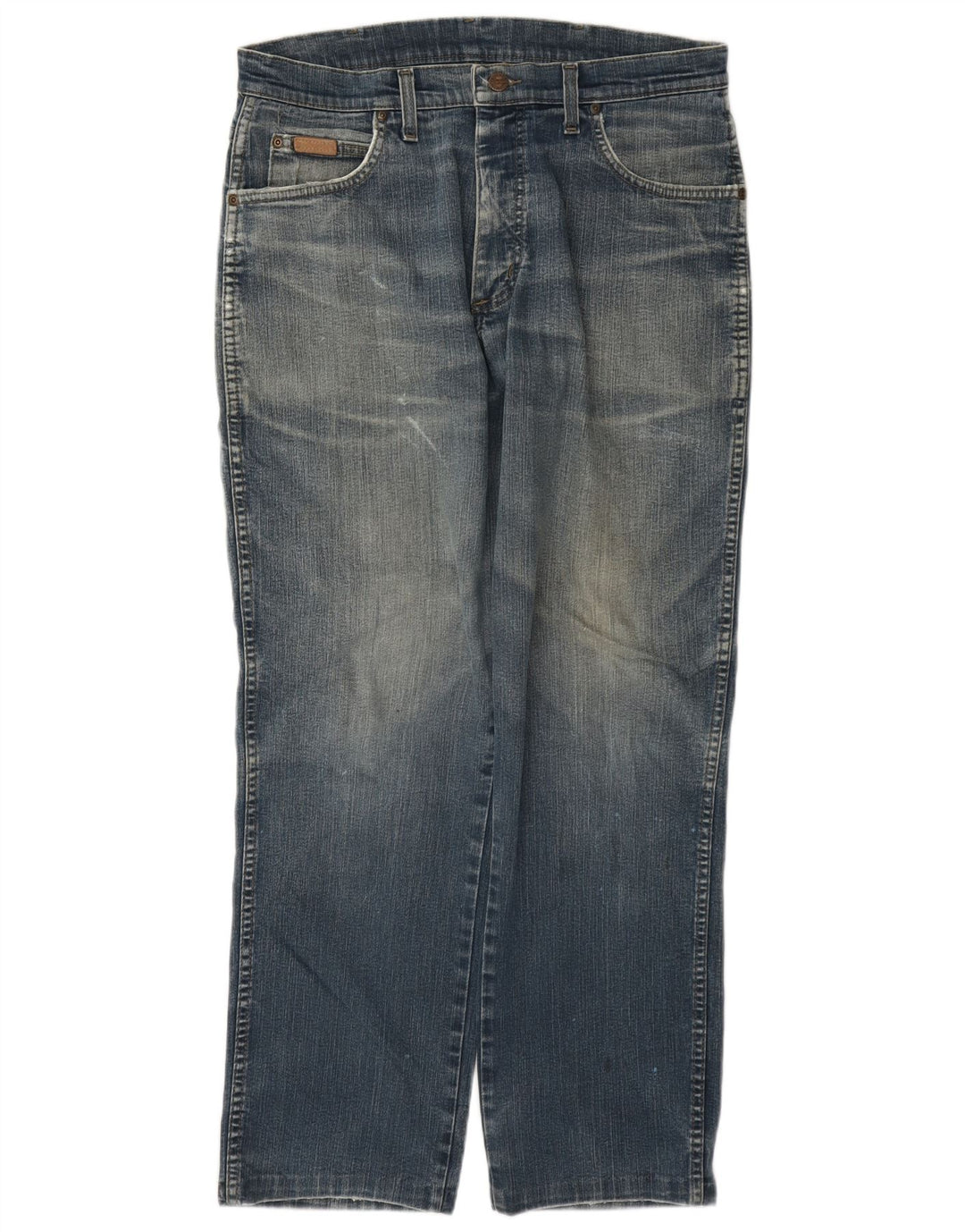 Wrangler Herren Texas Stretch Straight Jeans W33 L30 Blaue Baumwolle