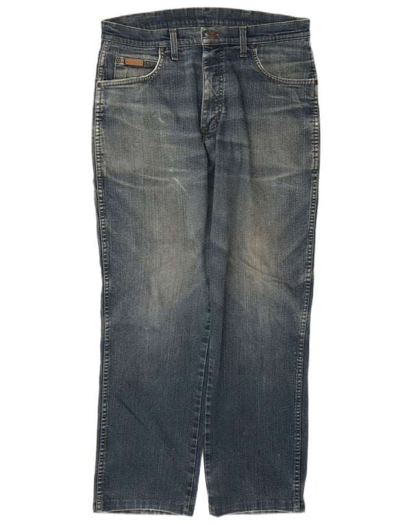 Wrangler Herren Texas Stretch Straight Jeans W33 L30 Blaue Baumwolle
