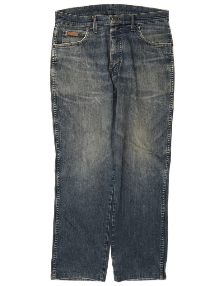 Wrangler Herren Texas Stretch Straight Jeans W33 L30 Blaue Baumwolle