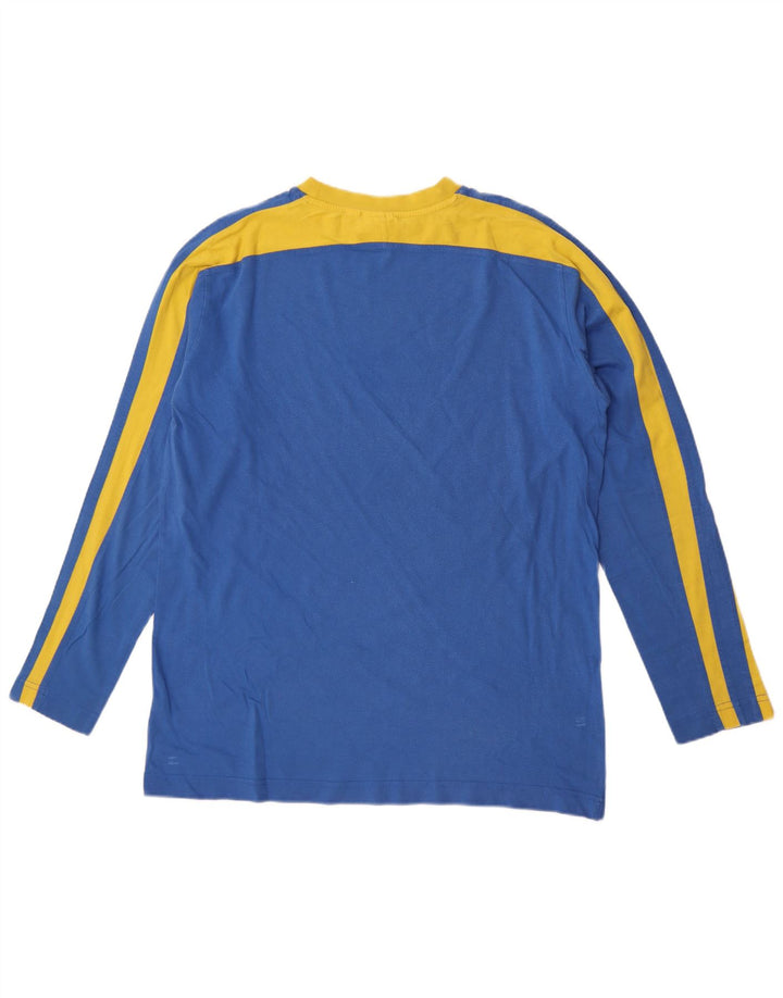 Puma Herren Graphic Top Langarm Große blaue Baumwolle
